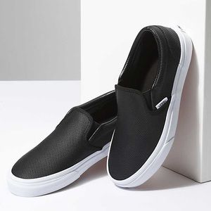 Vans Asher Perf Leather Slip-On Shoes